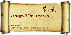 Visegrádi Aranka névjegykártya